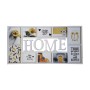 Cornice multipla bianca per 12 foto, scritta HOME, ideale come decorazione.