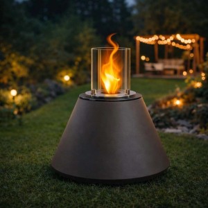 Camino a bioetanolo giardino Divina Fire Stromboli 3,4 kW Ø60xH56 cm tortora