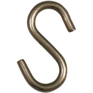Gancio a S in metallo per set di ganci e occhielli.
