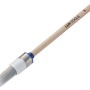 Pennello rotondo LUX per verniciatura, misura 2, Ø 20 mm, con manico in legno chiaro e setole bianche.