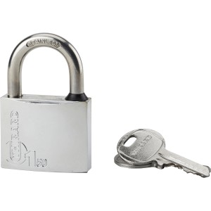 Lucchetto t.b.t. in acciaio inox con chiave.