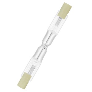 Lampadina alogena Osram R7S, 48W, forma tubolare, dimmerabile, per illuminazione ad alta tensione.