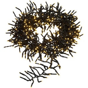 Catena luminosa decorativa per esterni con LED bianco caldo.