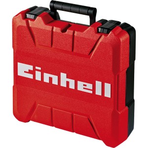 Cassetta porta attrezzi Einhell E-Box rossa con maniglia e logo Einhell.
