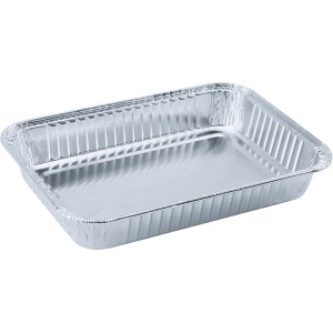 Vassoio in alluminio per barbecue.