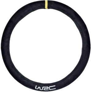 Coprivolante nero per interni auto con logo WRC.