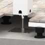 Piastra di base Biohort, regolabile in altezza, bianca, per fondazione pergola su terreno irregolare.