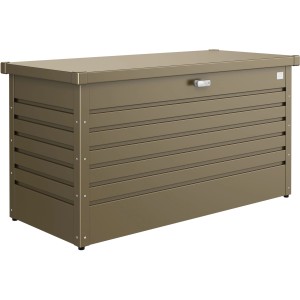 Biohort FreizeitBox 130 in bronzo metallizzato: box universale in acciaio per giardino e terrazza.