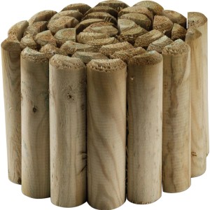 Legno tondo per recinzione da giardino, naturale.