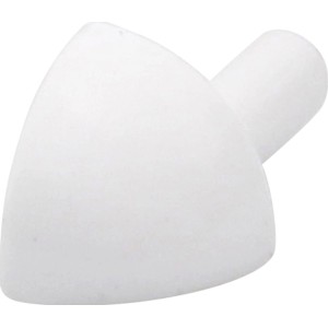 Angolo profilo di finitura a quarto di cerchio in PVC bianco lucido, 10 mm, confezione da 4 per profili per piastrelle.