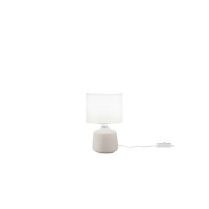 Lampada da tavolo Burano base bianca in ceramica 23x14 cm