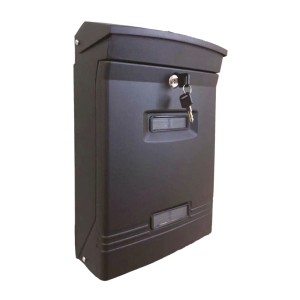 Cassetta postale nera t.b.t. con serratura e due chiavi.