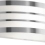 Moderna applique da esterno t.b.t. in acciaio inox con tre fessure di luce.
