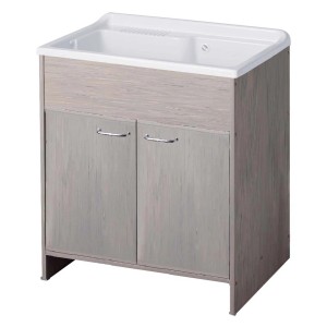 Mobile lavatoio t.b.t. con due ante effetto legno.