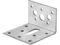 10 Connettori Angolari A L In Acciaio Inox - 80x20x20 Mm - Per Mobili, Scaffali, Letti - Con Viti