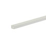 Profilo a U Arcansas bianco in PVC, 10x10x1000 mm, per costruzione e protezione.