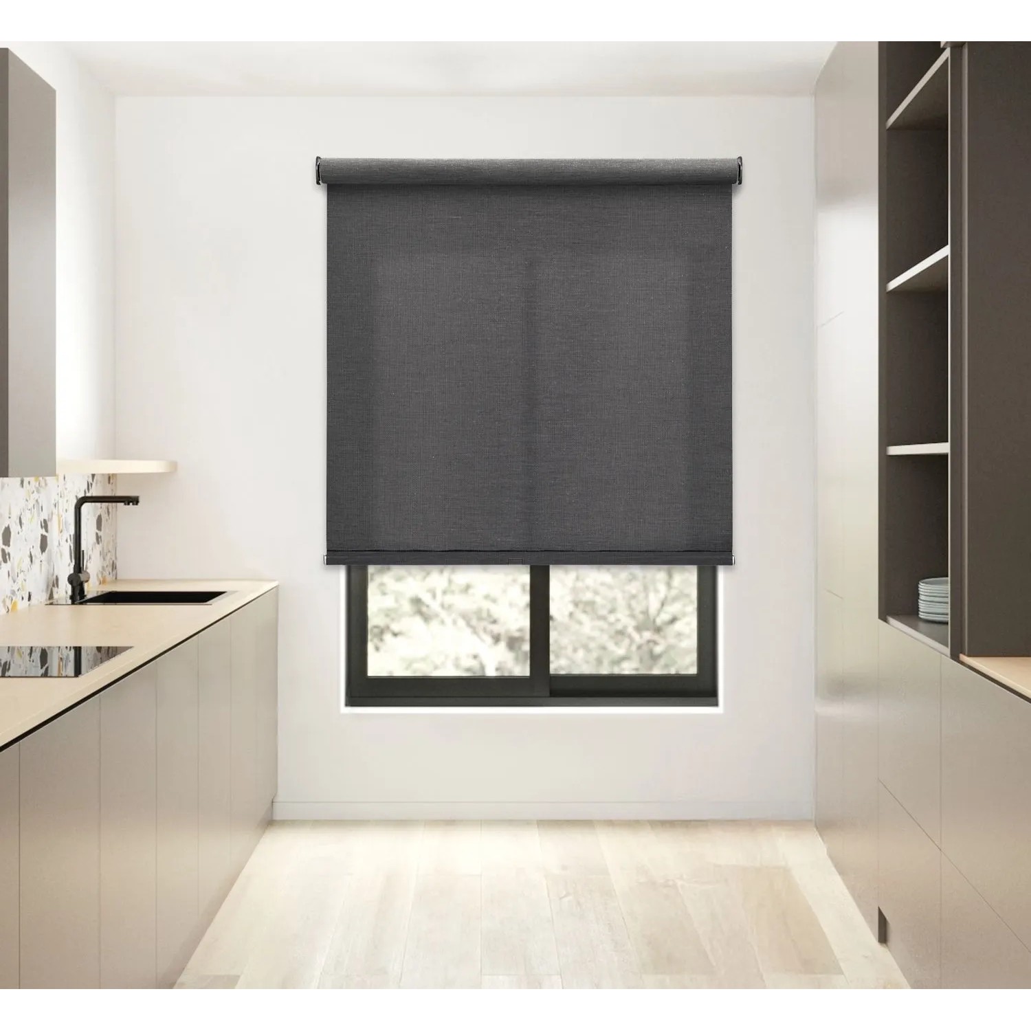 Tenda a rullo Lino filtrante 180x250 cm antracite_2