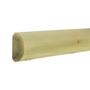 Palo per recinzione in legno, arrotondato, per recinzioni da giardino.