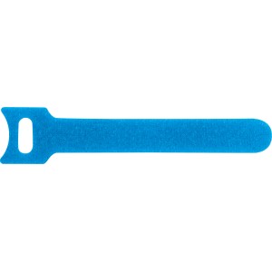 Fascetta a strappo blu, 125 mm x 16 mm, per fissaggio cavi. Set da 5 fascette colorate.