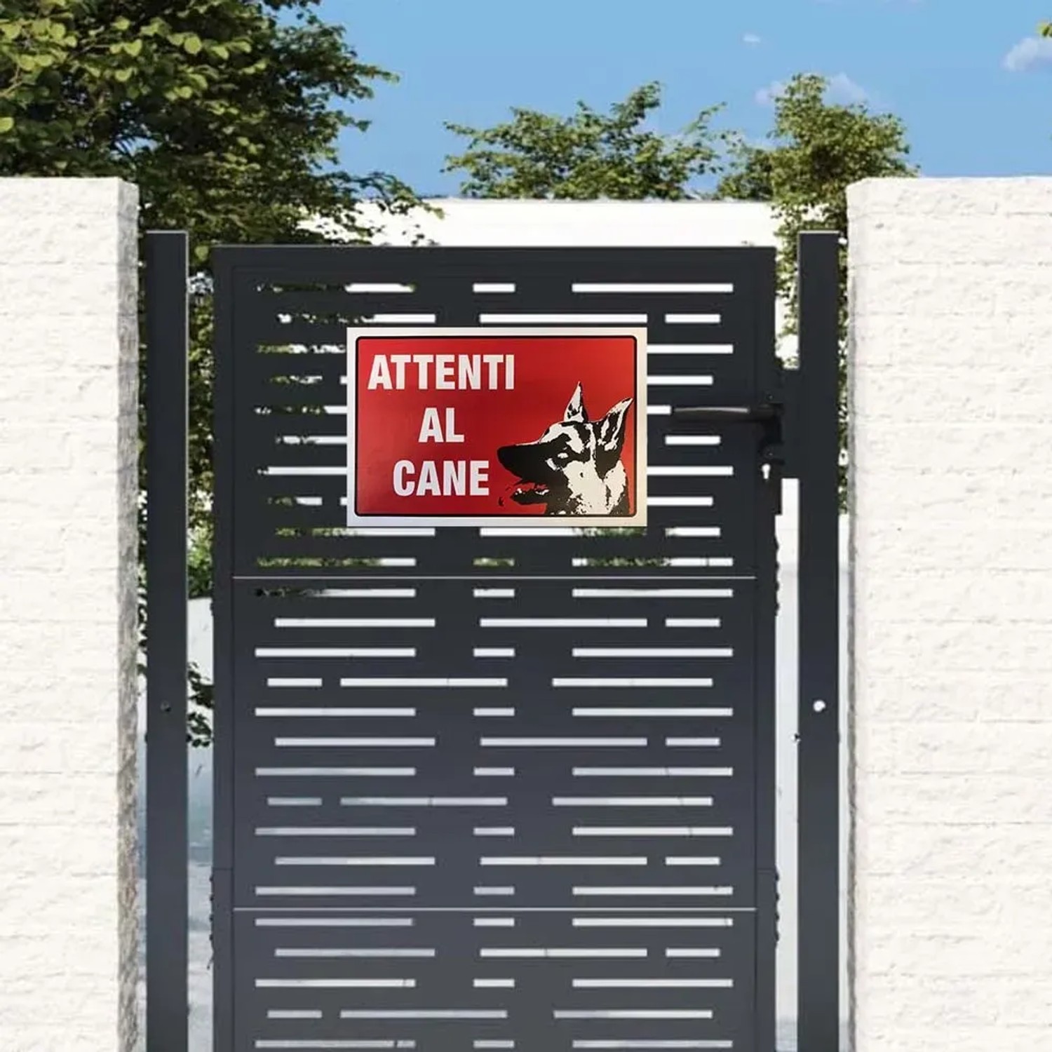 Cartello In Alluminio Attenti Al Cane - 30x20 Cm - Segnaletica Di Sicurezza Per Esterni E Interni, Conforme D.Lgs. 81 - 3