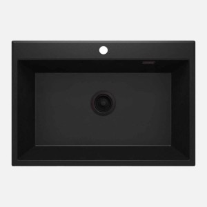 Lavello 1 vasca Idrostile Güines 520x210 mm Nero