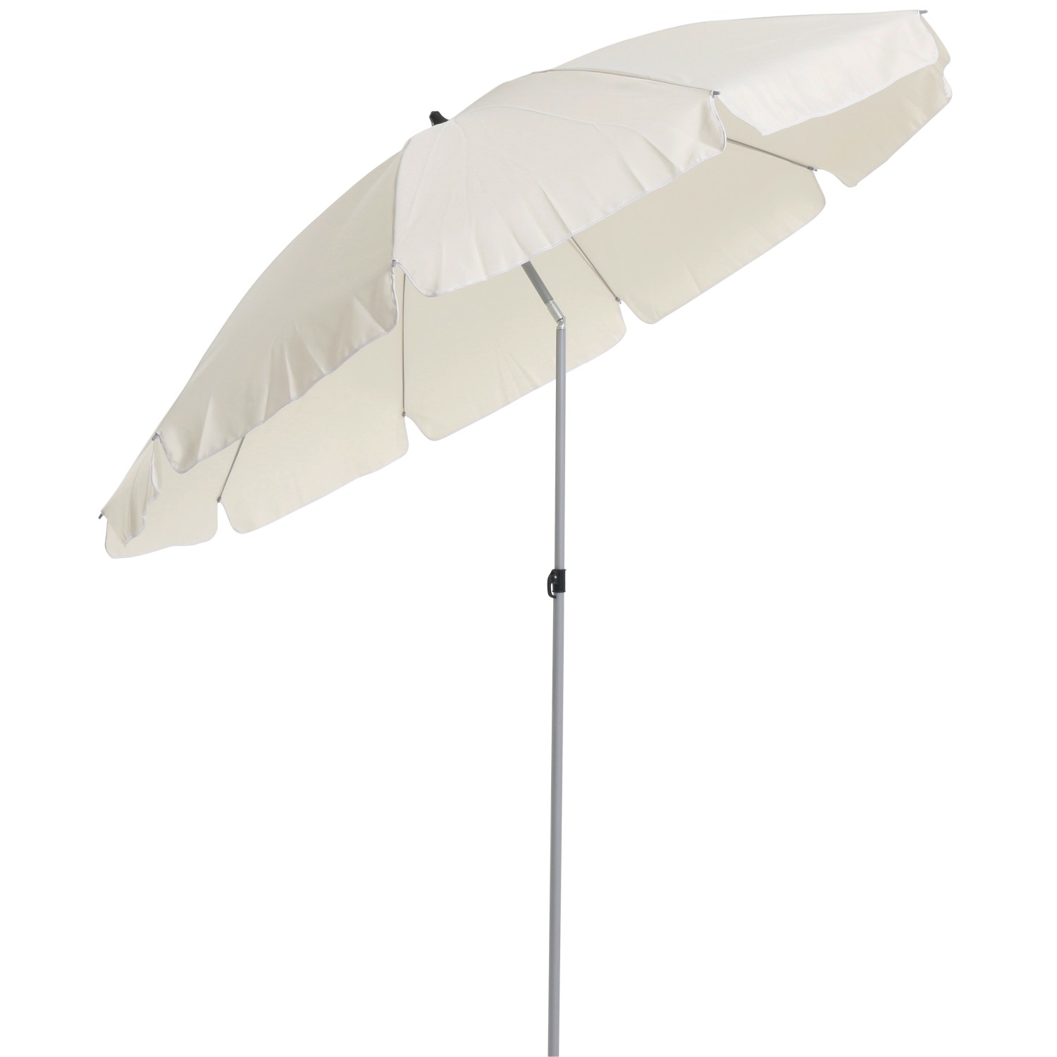 Ombrellone da balcone rotondo CMI, colore naturale, Ø 200 cm. Protezione solare per balconi e terrazzi.