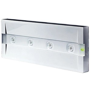 Torce t.b.t. bianca con quattro LED e livella integrata.