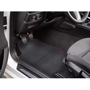 Set tappetini auto OBI rosso/nero: proteggono l'interno dallo sporco.