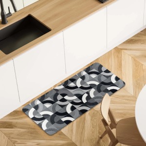 Tappeto cucina Full Quadro H505xL180 cm grigio
