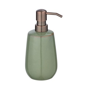 Wenko Dispenser sapone Sirmione, ceramica verde con accenti rame.