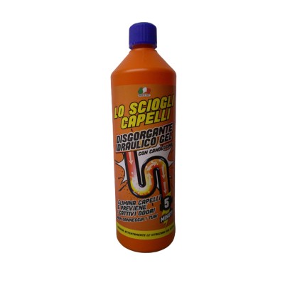 Disgorgante idraulico gel sciogli capelli con candeggina 1 l