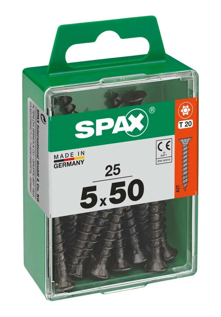 Vite Per Legno SPAX Testa Svasata Piana In Acciaio L 25 X 4,5 Mm, 75 - Foto 12