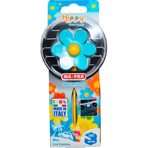 Profumatore auto Ma-Fra Hippy a forma di fiore blu.