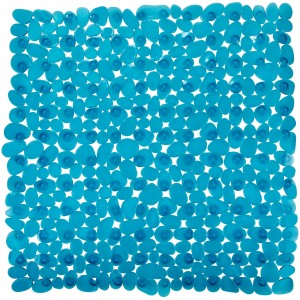 Tappetino doccia Wenko Paradise, 54x54 cm, color petrolio, con ventose per una presa sicura nella doccia.