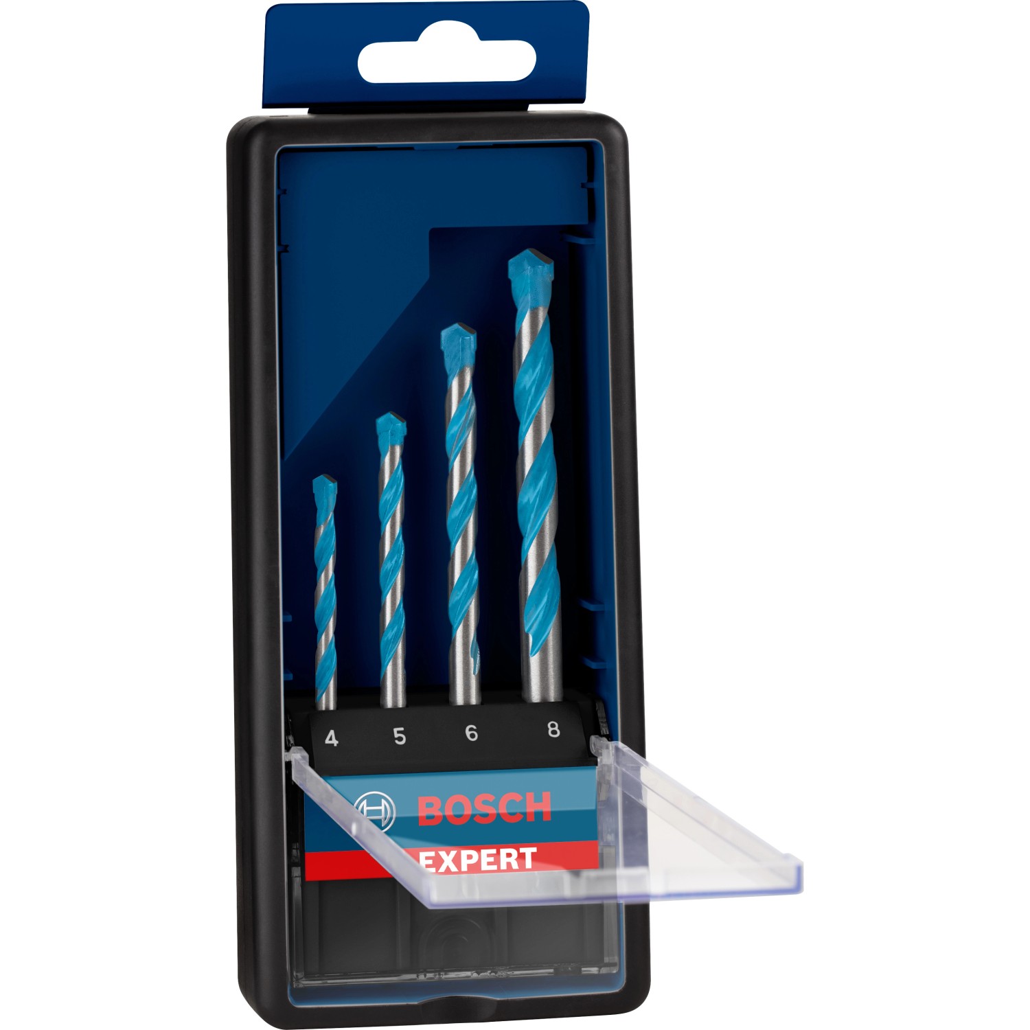 Set di punte per trapano Bosch Expert CYL-9 MC, 4 pezzi in scatola.