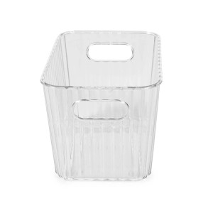 Cesto trasparente Wave con maniglie in PET