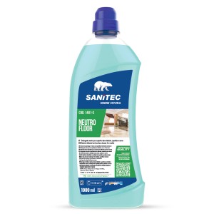 Detergente pavimenti Sanitec Neutro Floor, flacone da 1 litro per superfici delicate.