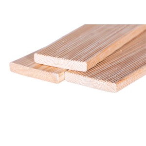 Listone per terrazza in douglasia, 2,1x12x300cm, superficie scanalata. Legno per la costruzione di terrazze.