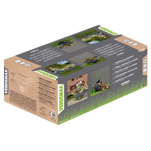 Confezione di una carriola da giardino Verdemax, accessorio per attrezzi da giardino.