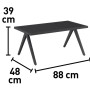 Dimensioni del tavolo da giardino t.b.t.: 88x48x39 cm. Ideale per set di mobili da giardino.