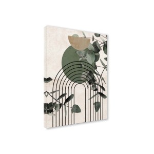 Canvas 30x40 cm set green arcs - down