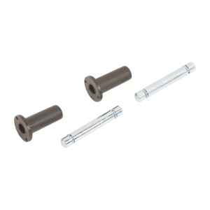 Set di fissaggio: perno e manicotto per tubo tondo (50mm) per ruote per mobili.