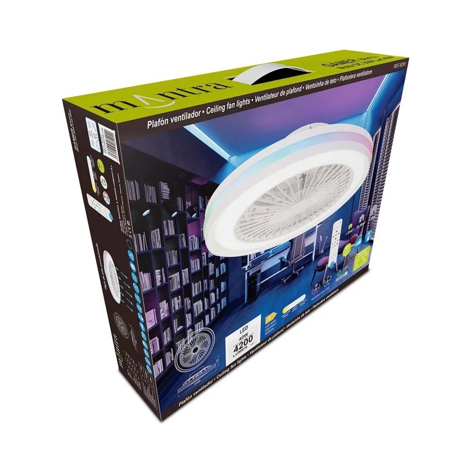 Ventilatore a soffitto Gamer LED 40W Ø 45 cm_11