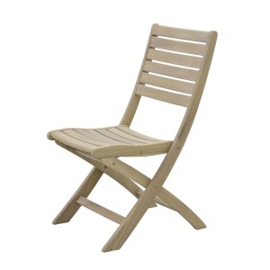 Sedia da giardino Chelse senza cuscino pieghevole in legno di acacia