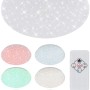 Plafoniera LED Brilo Monn con decoro a stella, dimmerabile con telecomando, RGB+W, bianca.