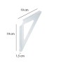 Reggimensola triangolare in acciaio 190x190x12 mm bianco opaco_5