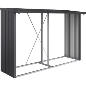 Biohort Legnaia Woodstock 300 in grigio scuro metallizzato, lamiera d'acciaio, 199x286x70 cm.