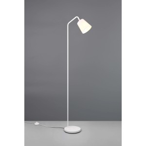 Lampada da terra Buddy E27 da 25W metallo bianco H 148 cm