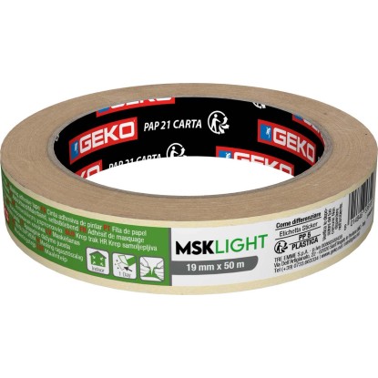 Nastro adesivo carta hot melt 19 mm x 50 m bianco