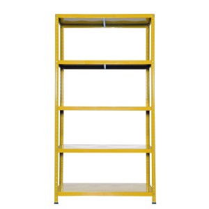 Scaffale in metallo 5 piani in kit a bulloni 100x40xH187 giallo